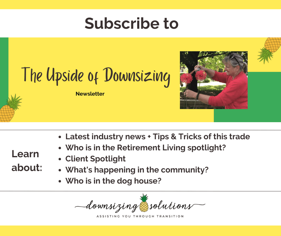 FB Post for THE UPSIDE OF DOWNSIZING Newsletter